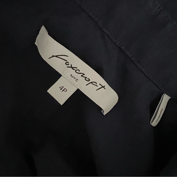 FOXCROFT Navy Blouse Size 4P Small - Picture 6 of 7